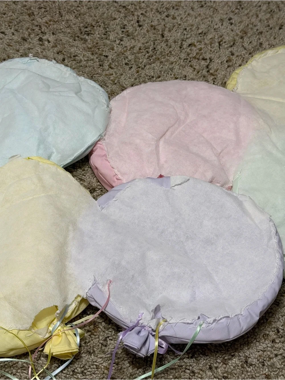 Padded 3D Balloons Wall hanging Vintage Baby Nursery Plush Cloth Pastel